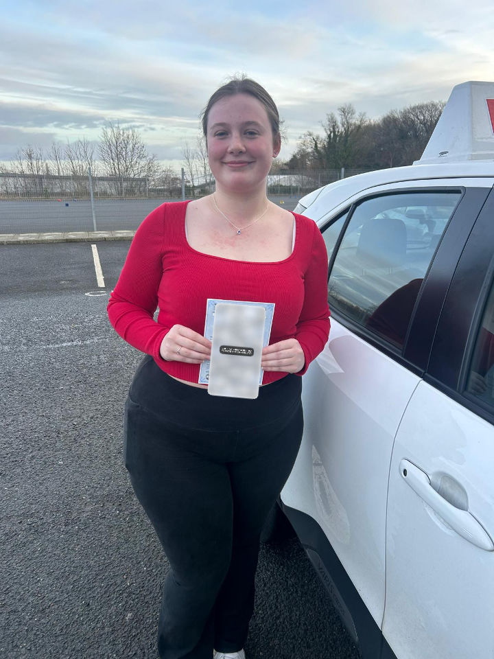 Passed learner holding a privacy-protected practical driving test certificate